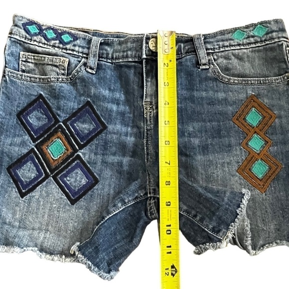 Allen B. By Allen Schwartz Cut Off Denim Shorts with Embroidery - Picture 10 of 11